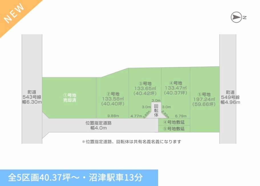 分譲地・サンステージ清水町徳倉第2期全5区画