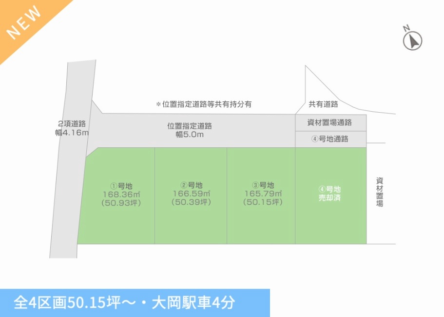 分譲地 サンステージ沼津市大岡門池第3期全4区画